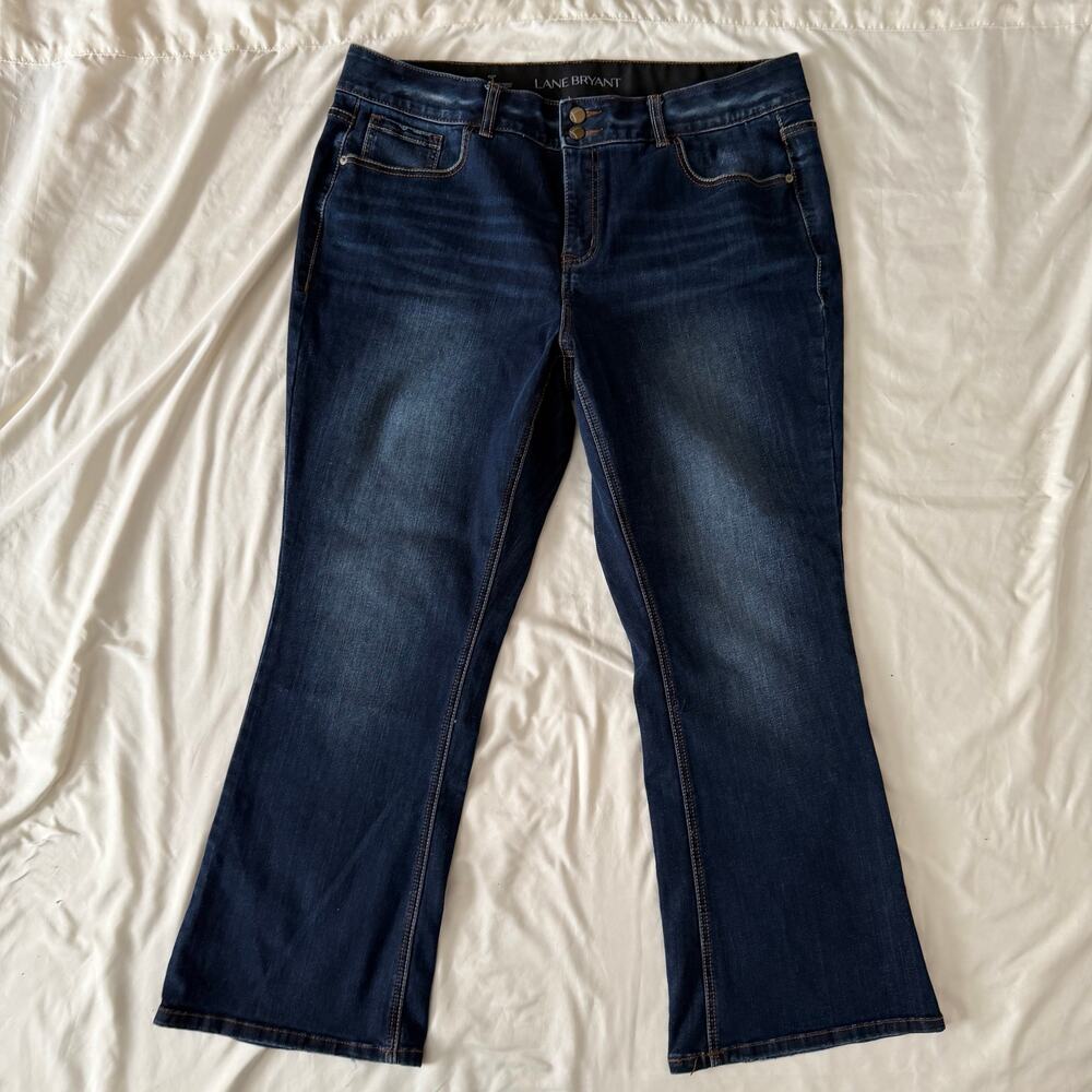 Lane Bryant Dark Wash High Rise Bootcut Jeans Plus Size 18 Short Stretch